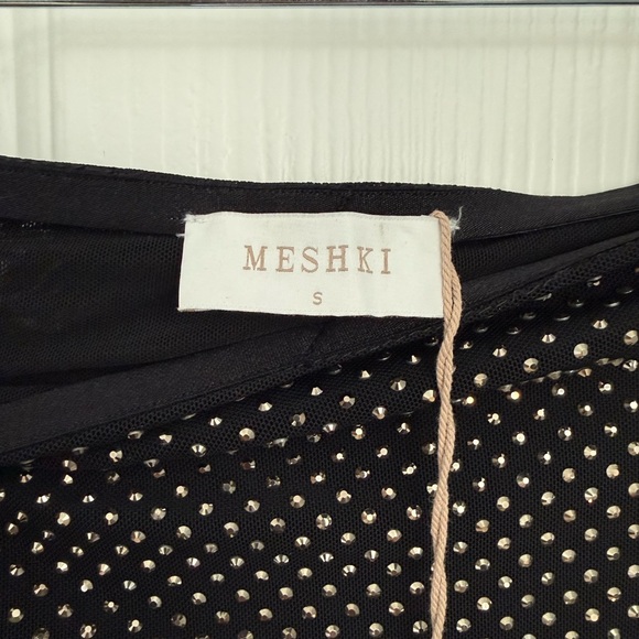 NWT Meshki Andrea Diamante Mini Skirt in Black - Picture 6 of 7